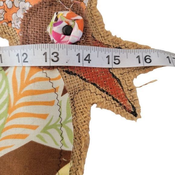 Burlap hanging chicken rooster colorful boho rustic Farmhouse - Picture 4 of 4